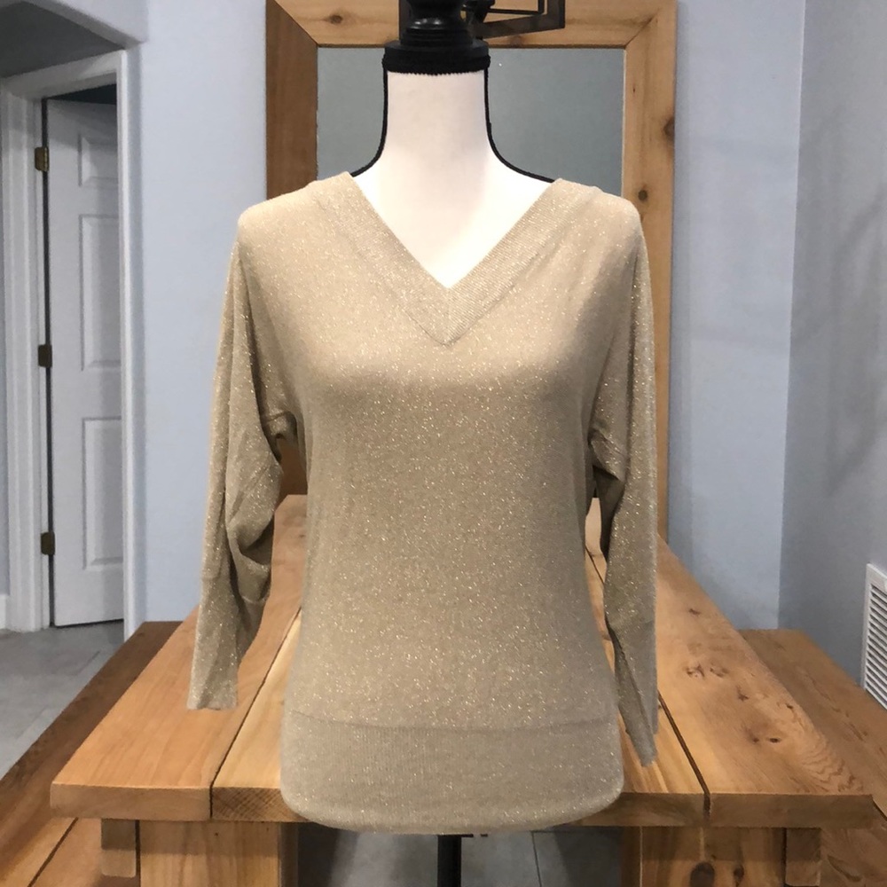 Gold 3/4 Sleeve Blouse